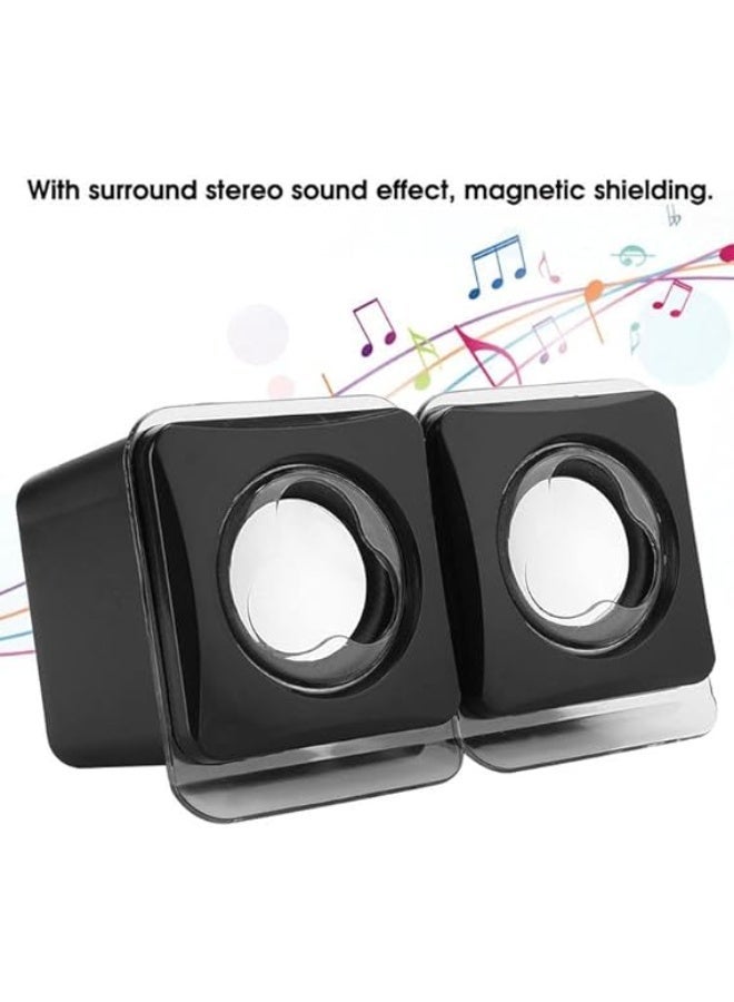 KISONLI V410 Multimedia Speakers 2.0 Channel USB Powered Speaker Set with AUX Input | Volume Control | Stereo Surround Sound | Magnetic Shielding | Desktop Laptop Wired Mini Speaker System - Image 3